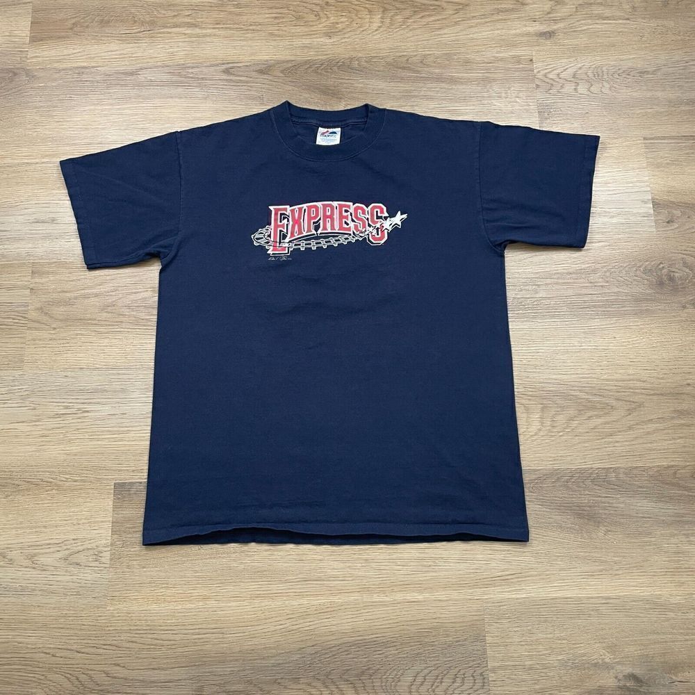Vintage Round Rock Express Shirt Mens Large Blue Roger Clemens Minor League
